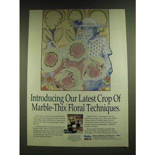 1990 Delta Shiva Marble-Thix Ad - Floral Techniques