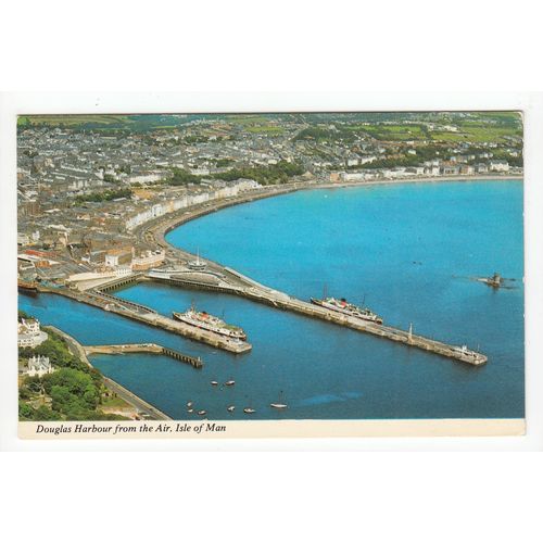 Douglas Harbour from the Air Isle of Man Postcard 501