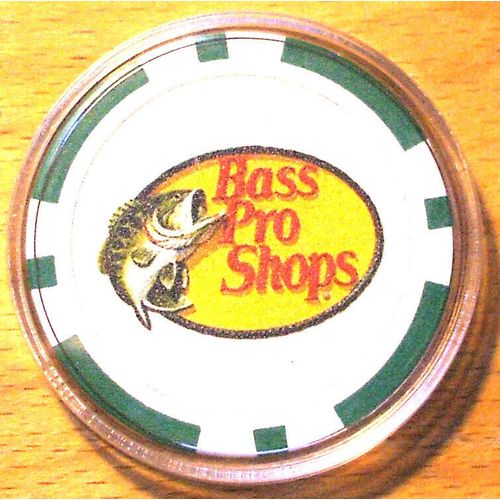 Bass Pro Shops Poker Chip Golf Ball Marker - Green