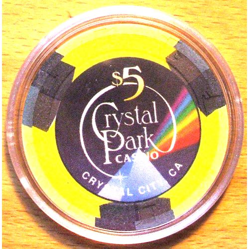Crystal Park $5. Casino Chip - Crystal City, California - 1996