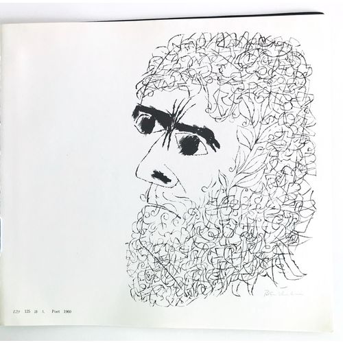 Ben Shahn Print THE POET 1960 Engraving Abstract American Contemporary Art Decor