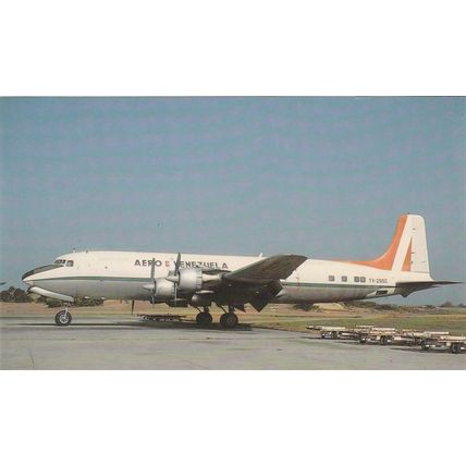 Aero B Venezuela Douglas DC6 A Civil Aircraft Postcard (A19723)