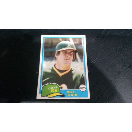 1981 Topps Card # 437 Mike Heath Very Good (3) Oakland Athletics