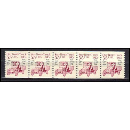 2125a 5.5c Star Route Truck Fine MNH Dry Gum PNC 1/5 X0461