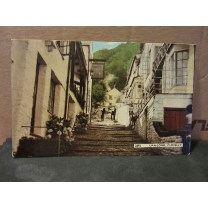 "UP-A-LONG" CLOVELLY, DEVON unused postcard by Dearden & wade =