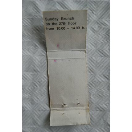 Matchbook Cover Hilton International, Brussels