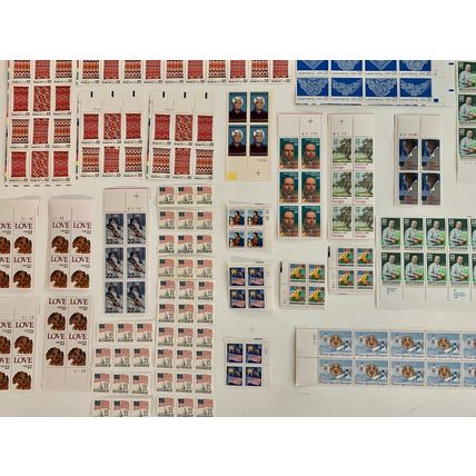 US 22c Stamp Lot Plate Blocks Strips MNHOG Celebrities Olympics Love Navajo Art