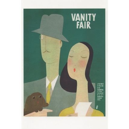 Posh Upper Class Man Dog Old Eyeglass Spectacles Art Deco Painting Postcard