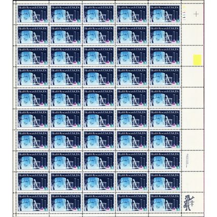 Health Research Sheet of Fifty 20 Cent Postage Stamps Scott 2087