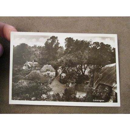 Real photographic Postcard - Cockington village scene, Torbay - Devon