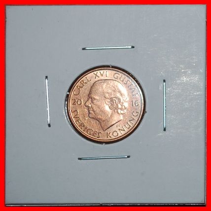 NETHERLANDS: SWEDEN ★ 1 CROWN 2016 MINT LUSTRE! IN HOLDER! ★LOW START★NO RESERVE