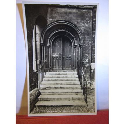 DOORWAY, SOUTH AISLE, EXETER CATHEDRAL unused antique postcard by Raphael Tuck =