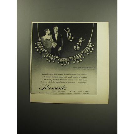 1957 Krementz Jewelry Advertisement - Krementz fine quality jewelry since 1866