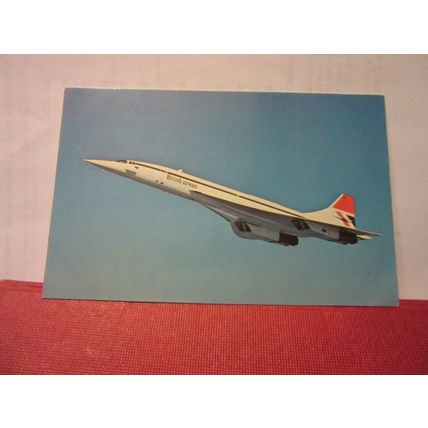 CONCORDE IN FLIGHT aeroplane unused postcard Colourmaster =