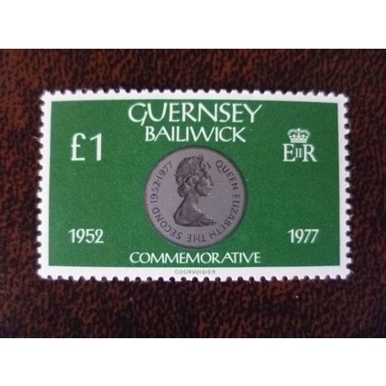 Guernsey 1979 Coins Silver Jubilee Crown £1 mint stamp SG196