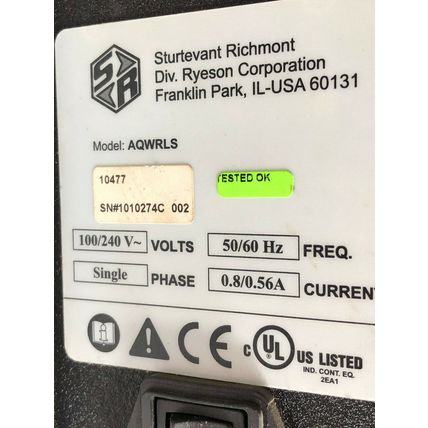 STURTEVANT RICHMONT AQWRLS GLOBAL 8 PROCESS MONITOR. 10477,SK