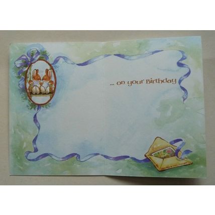 5 x MARGARET SHERRY COLLECTION BIRTHDAY CARDS - BEST BUNNY COMPANY - UNUSED