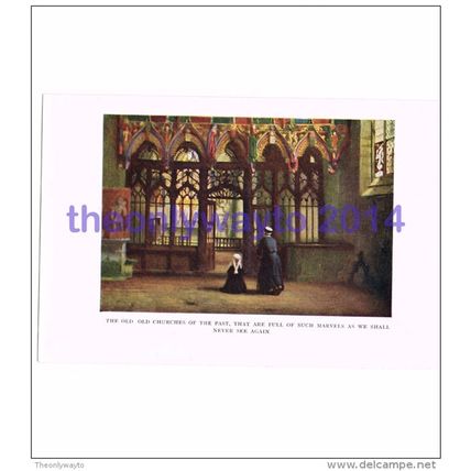 Old Old Churches of the Past, Brittany, France, Book Illustration (Print), 1912