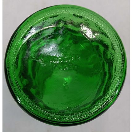 MINT Hoosier Indiana Green Glass Vase Vintage Crinkle Wavy Glass TALL 10"