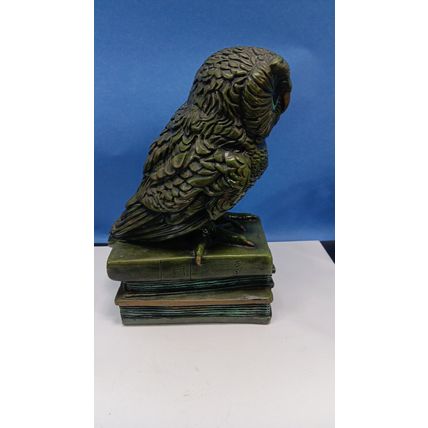 Rare Green Vintage 1966 Progressive Art Products Owl Statue Sculpture Art Center