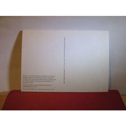 HOPES FOR THE FUTURE 2nd stamp.. issued 2001 by Post office unused postcard =