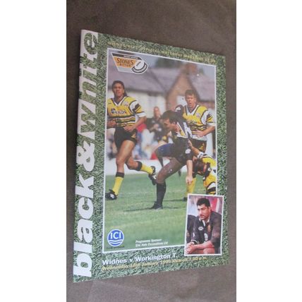 1995 Rugby Football League Programme - Widnes v Workington Town