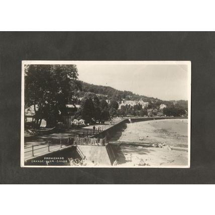 Postcard Cumbria Grange over Sands Promenade 1956