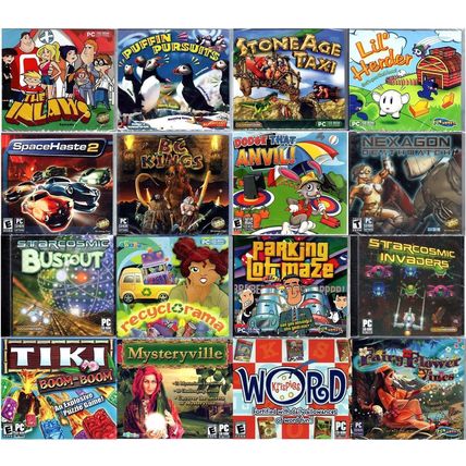 16 Games LOT #1 - PC CD-ROM Software CLEARANCE- NEW in Sealed Jewel Cases