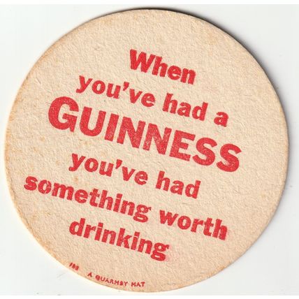 BEER MAT - GUINNESS (DUBLIN) - ORDER OF THE DAY - (Cat 0113) - (1963)