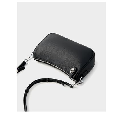 Genuine Leather Women Swinger Fashion Shoulder Cross Bag Black