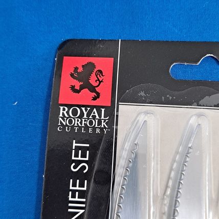 NEW Set 4 Royal Norfolk STEAK KNIVES Stainles Steel Kitchen Knives Cutlery Meat