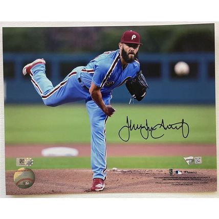 Jake Arrieta Signed Autographed Glossy 8x10 Photo Philadelphia Phillies Fanatics