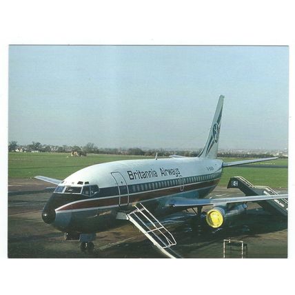BRITANNIA AIRCRAFTBRITANNIA AIRWAYS AT BIRMINGHAM AIRPORT CARD NO W 16