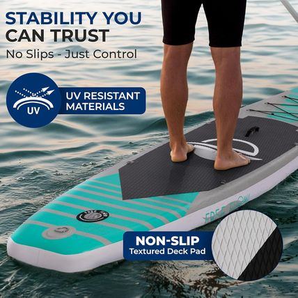 Serenelife Inflatable Stand up Paddle Board with Premium SUP Accessories – Wide