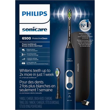 Philips Sonicare Protectiveclean 6500 Rechargeable Electric Toothbrush, with Pre