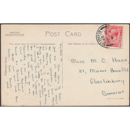 Bryanston, Blandford, Dorset, 1924 - Frith's Postcard