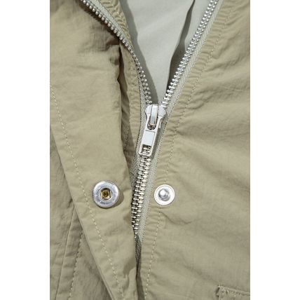 Laurel Green Zipped Pocket Cropped Hooded Utility Jacket