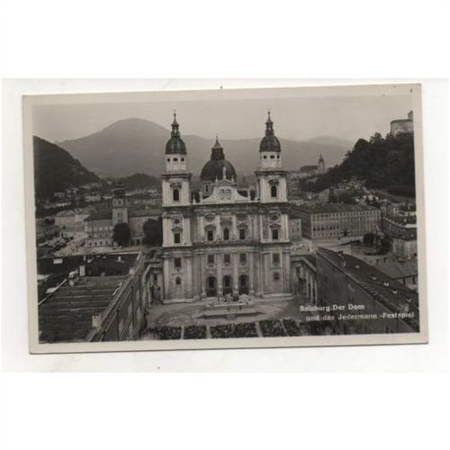 Austria - Salzburg Cathedral Vintage1937 postcard 16118