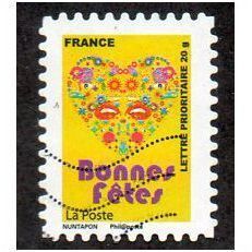 FRA 2008 (55c) 'GREETINGS -BONNES FETES' FINE USED (EBID11142)