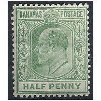 Bahamas 1906 SG71 1/2d Pale Green Mounted Mint ..