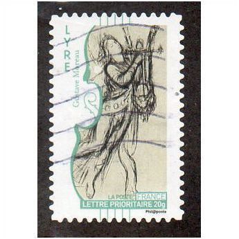 FRA 2010 (56c)' MUSIC -LYRE' FINE USED (EBID21344)