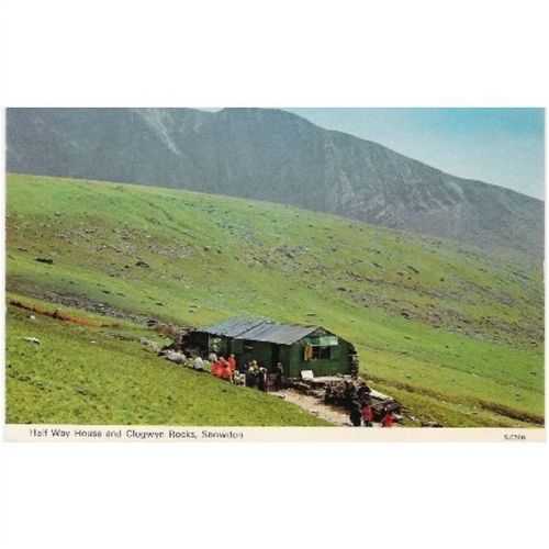 Snowdon, Gwynedd - Half Way House & Clogwyn Rocks - nice Dennis postcard c.1970s