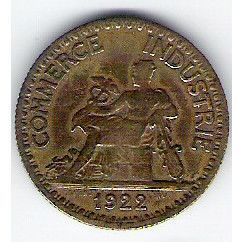 FRANCE 2 FRANCS 1922