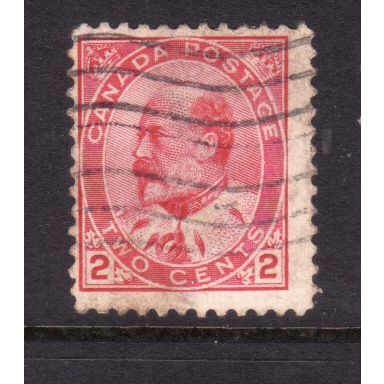 CANADA 1903 SG 176 2c ROSE CARMINE FINE USED#5