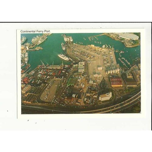 Hampshire PORTSMOUTH Ferry Port Aerial Postcard by Janon (XO 20)