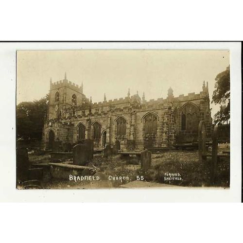 Yorkshire BRADFIELD Church Postcard by Furniss (55)