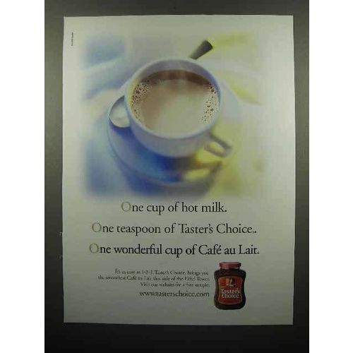2000 Taster's Choice Coffee Ad - One Cup of Hot Milk