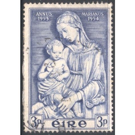 Ireland 1954 - SG158 - 3p blue - Madonna & Child (Della Robbia) - used