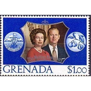 Grenada 1972 Royal Silver Wedding $1 Unmounted Mint MNH SG 531 Sc 467 stamp boat