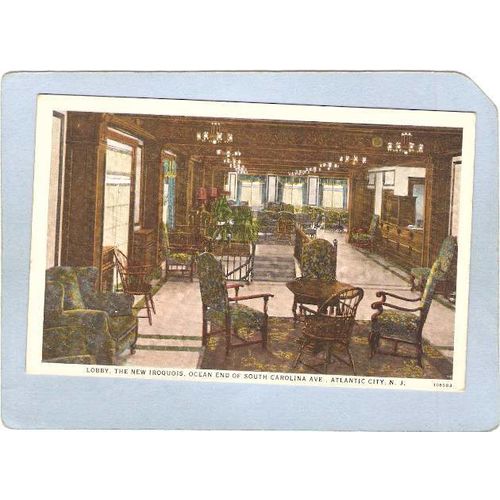 New Jersey Atlantic City Lobby The New Iroquois Ocean End Of S Carolina Av~3085